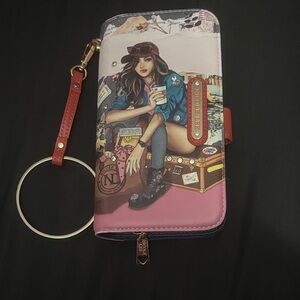 Nicole Lee Multicolor Graphic Wristlet